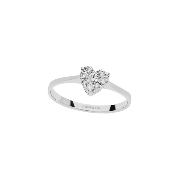 Comete Anello cuore con diamanti Collezione Aurora